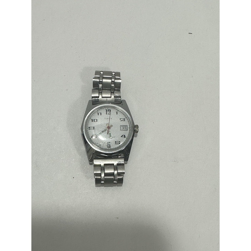 Vintage Timex Watch Date Automatic - White face with Glow hands Wrist Watch